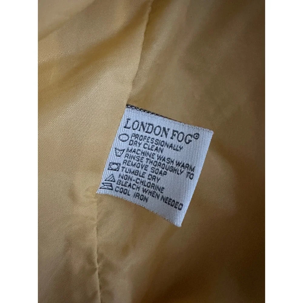 Vintage 90s London Fog Hooded Windbreaker Jacket Yellow‎ Large Reg